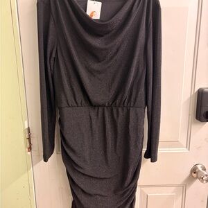 Elegant Black Long Sleeve Dress